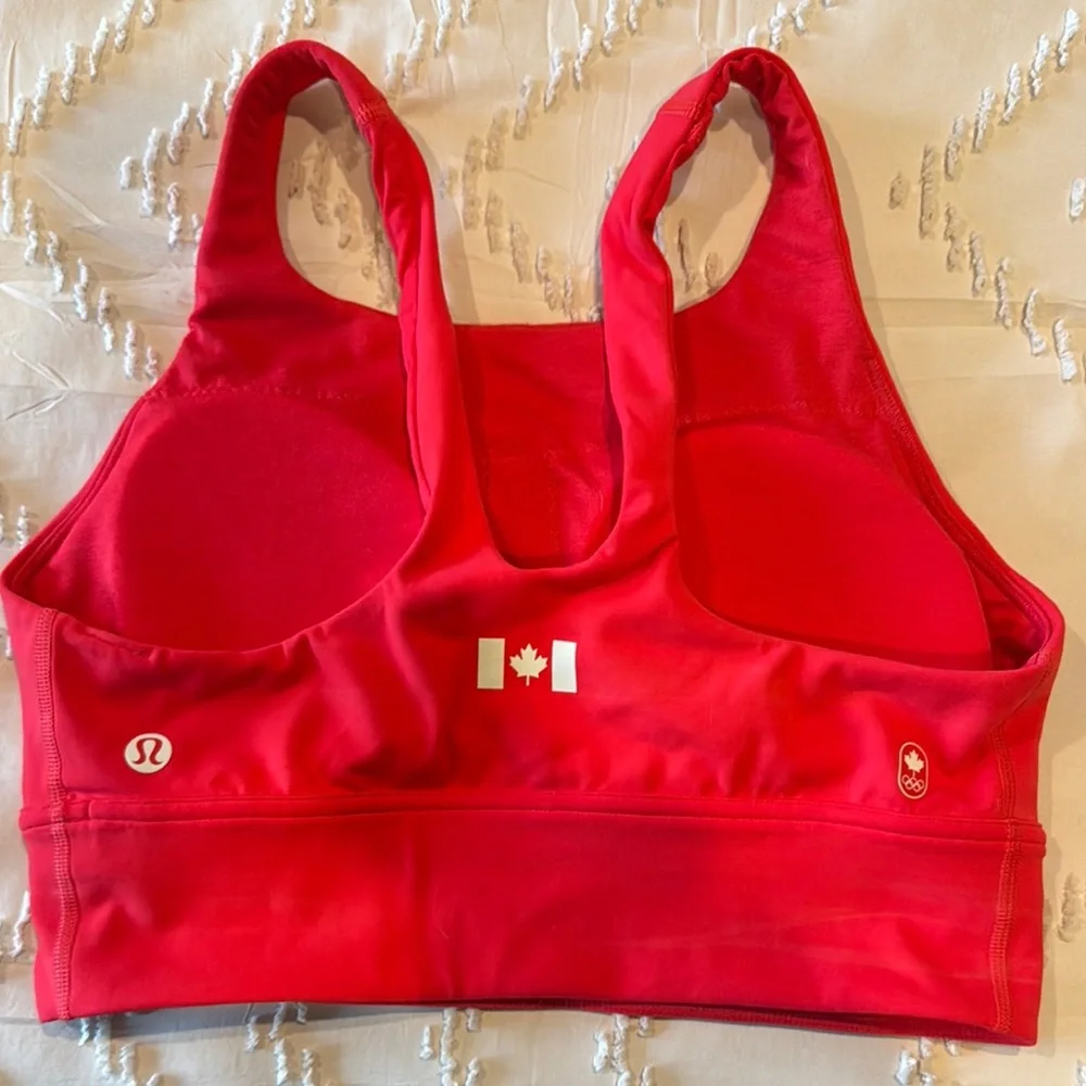 Lululemon Red Canada Leaf Sports Bra - Picture 2 of 2